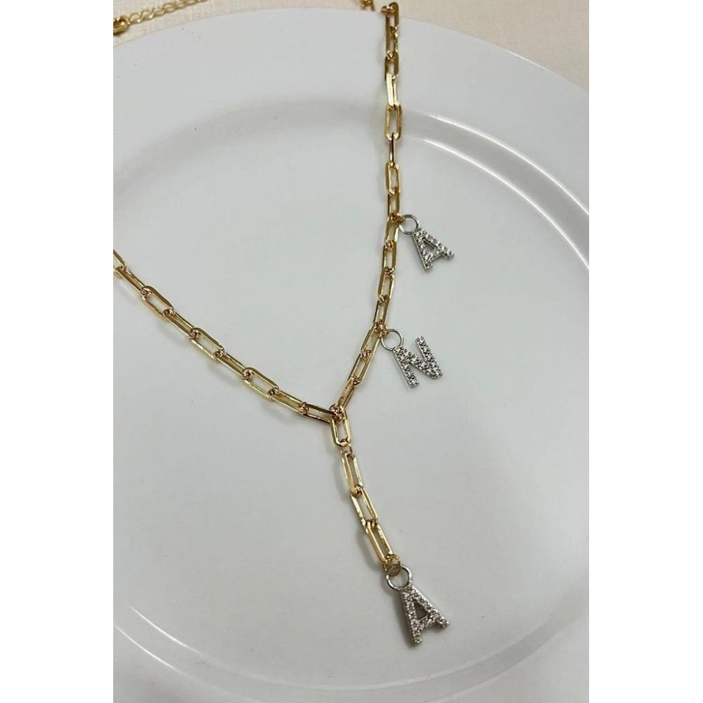 COLAR PERSONALIZADO CARTIER DUAS INICIAIS